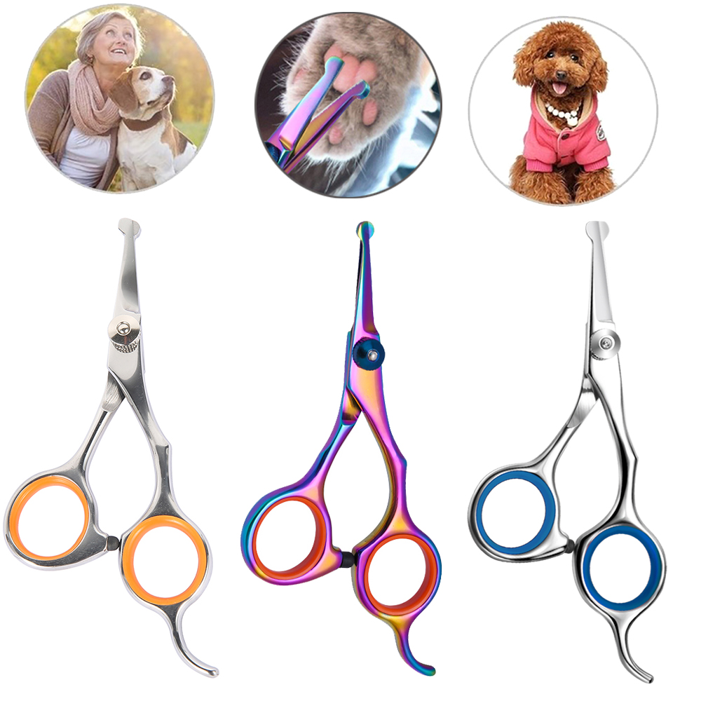 Grooming Scissors - 안전한 둥근 머리 스테인리스 애완동물 가위,