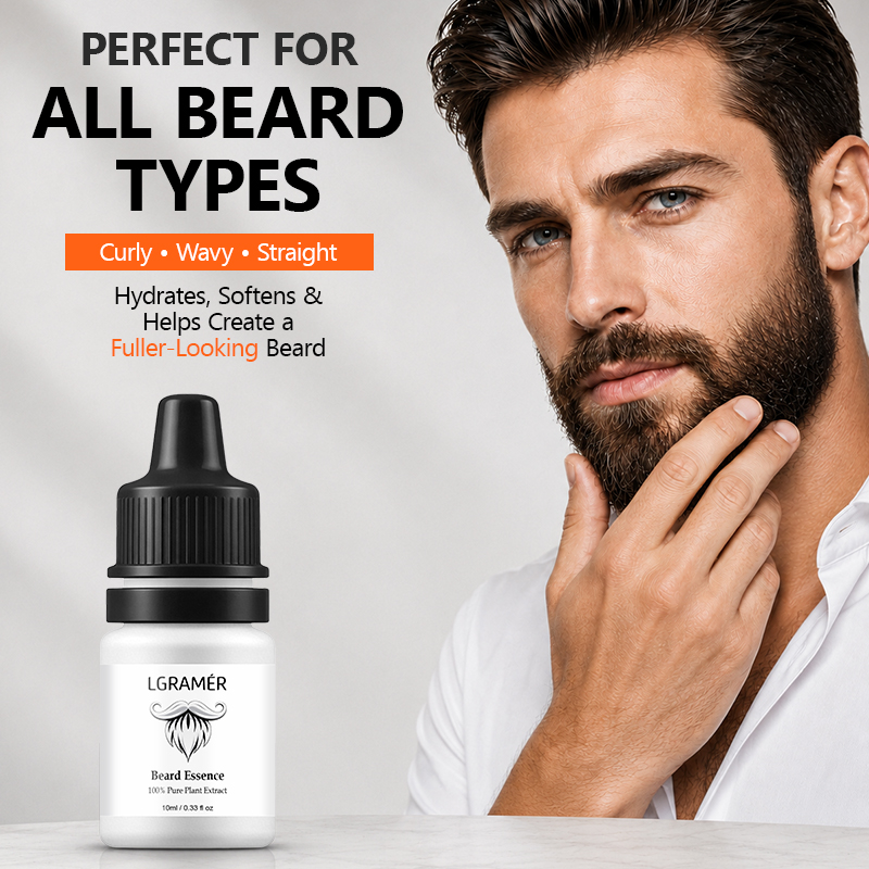 Beard Oil - 남성용 수염 성장 세럼은 얼굴 모낭에