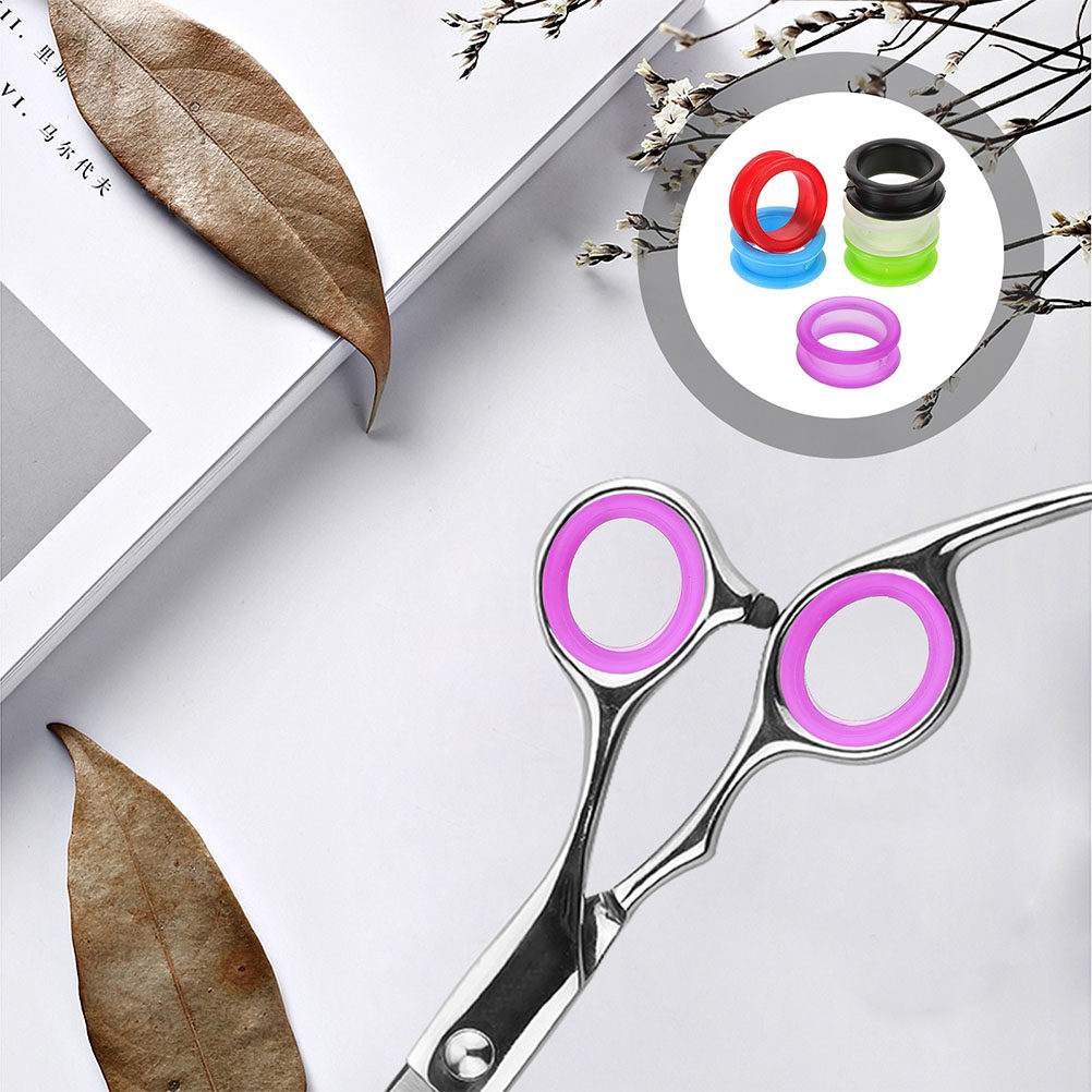 Grooming Scissors - 18개입, 부드러운 실리콘 재질의 가위 손가락