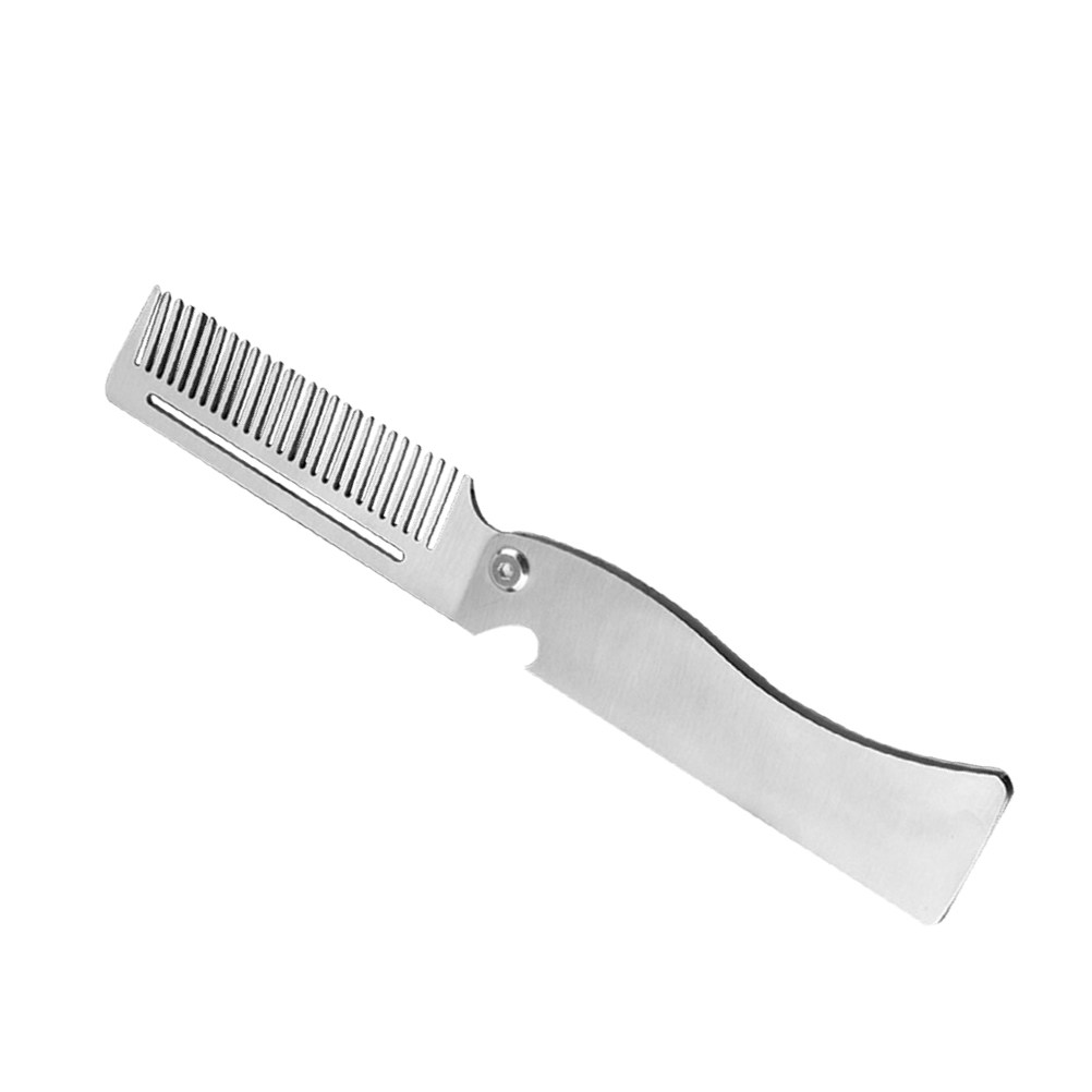 남성용 접이식 헤어 빗, 스테인리스 스틸 재질, 휴대용 - Beard Oil 리뷰 및 가격