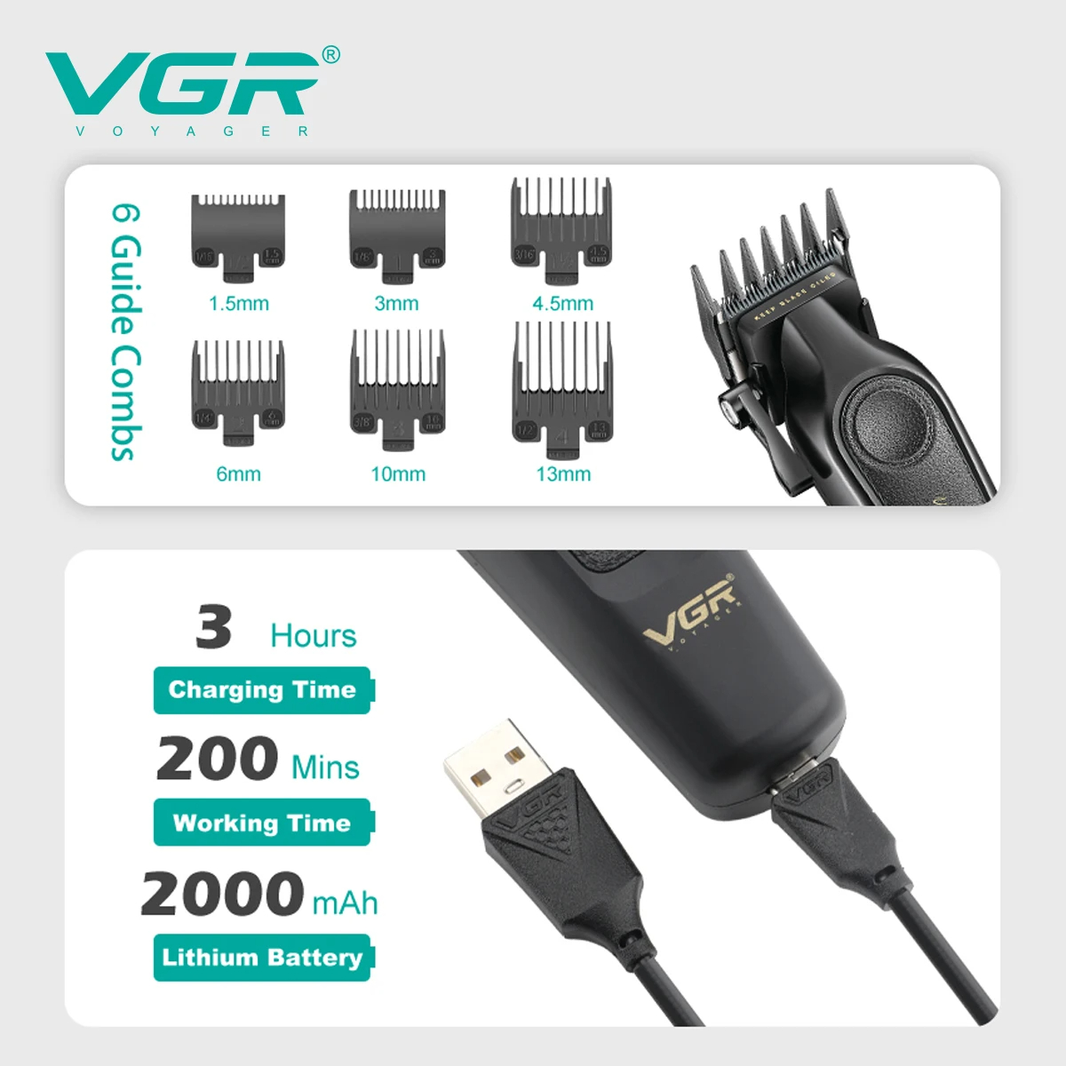 VGR V-197&995 고급 헤어 클리퍼 투피스 세트 - Beard Oil 리뷰 및 가격
